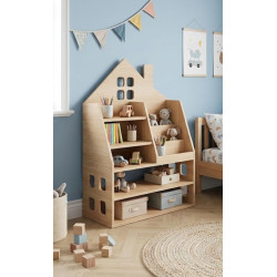 Estantería libreria Infantil de Madera con Almacenaje | Estilo Montessori