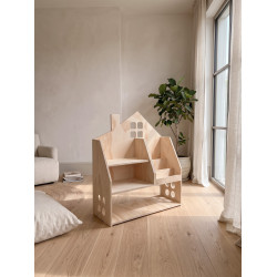 Estantería y Librería Montessori de Madera | Organizador Cuentos y Juguetes
