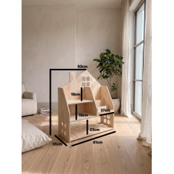 Estantería y Librería Montessori de Madera | Organizador Cuentos y Juguetes