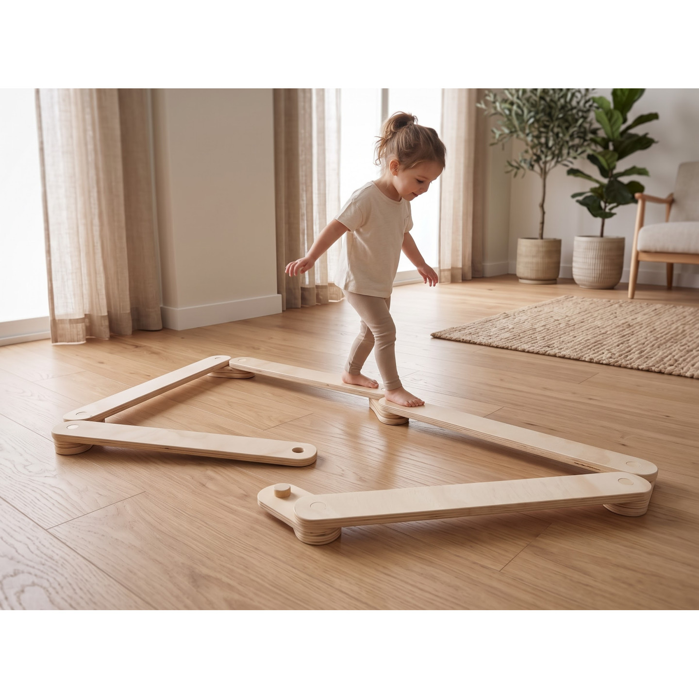 Tabla de equilibrio montessori para niños