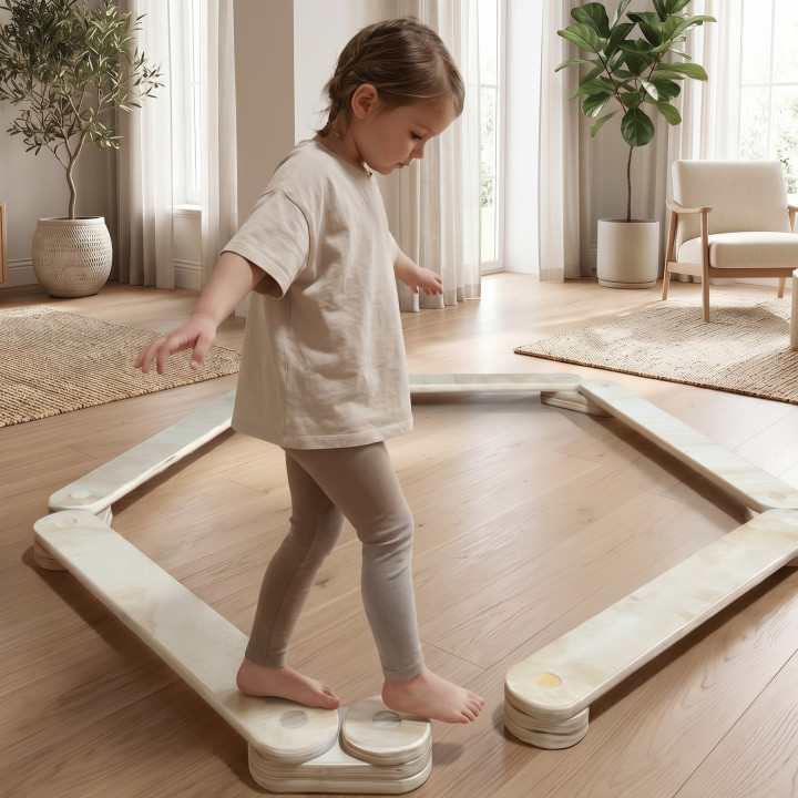 Tabla de equilibrio montessori para niños