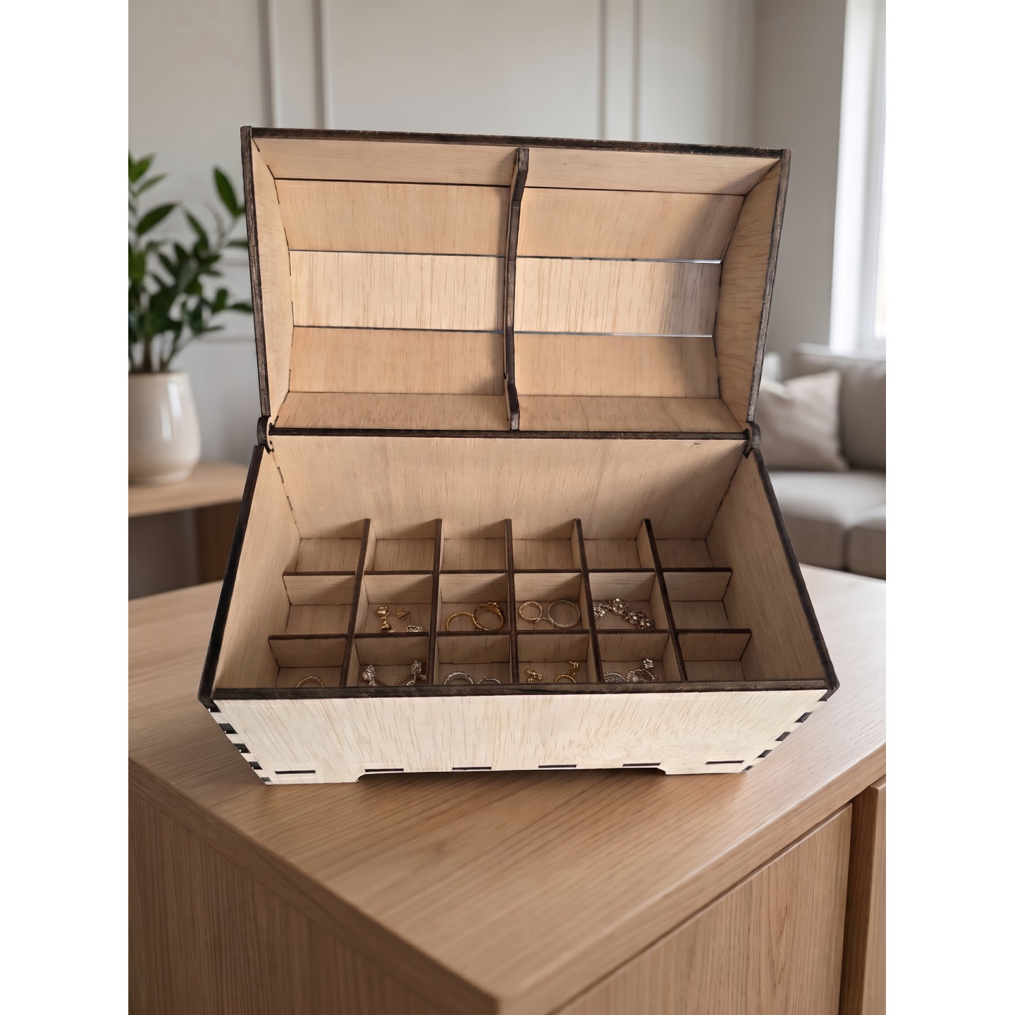 Baúl Joyero Pequeño de Madera | Cofre Original para Joyas