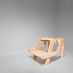 Silla de madera / taburete 2 en 1 convertible infantil Montessori