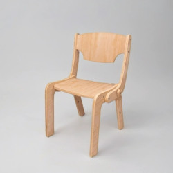 Silla de madera / taburete 2 en 1 convertible infantil Montessori
