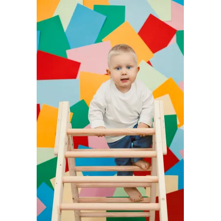Kit triángulo de escalada y rampa Montessori | Gimnasio infantil