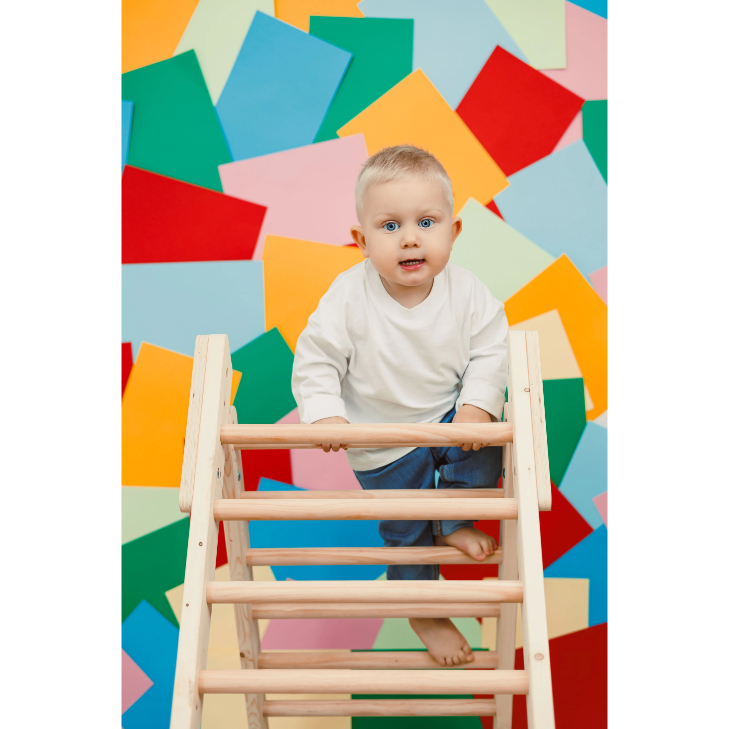 Kit triángulo de escalada y rampa Montessori | Gimnasio infantil