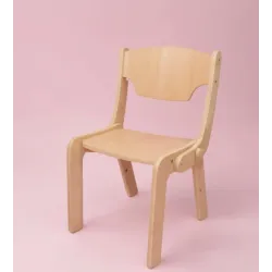 Silla y Taburete 2 en 1 Convertible Montessori | Madera Natural Infantil