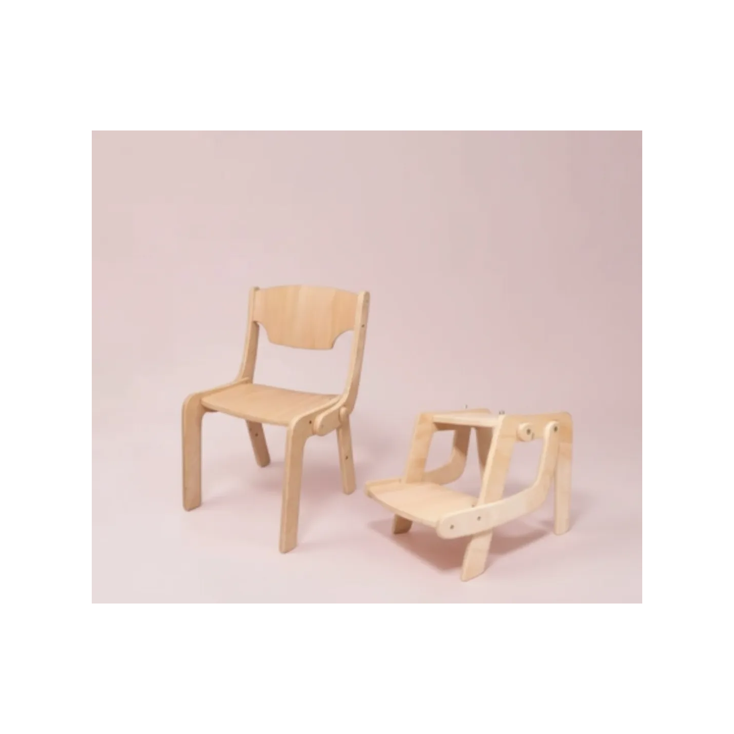 Silla de madera / taburete 2 en 1 convertible infantil Montessori