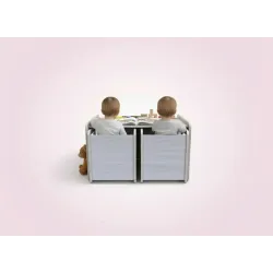 Kit Mesa y 2 sillas infantiles de madera Montessori