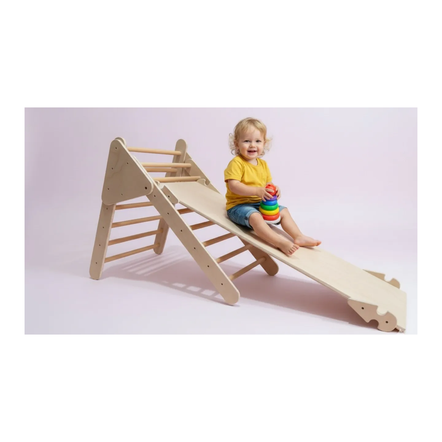 Kit triángulo de escalada y rampa Montessori | Gimnasio infantil
