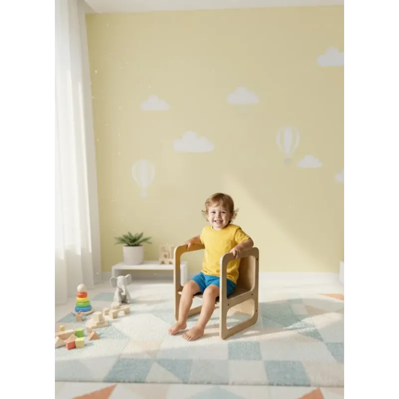 Silla infantil de madera Montessori