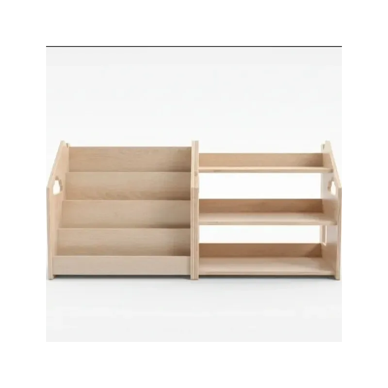 Pack Libreria y Estanteria infantil de roble