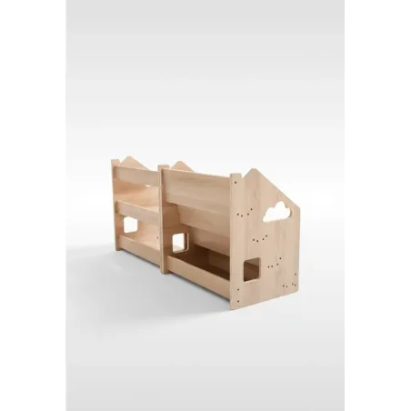 Pack Libreria y Estanteria infantil de roble