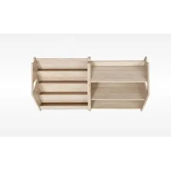 Pack Libreria y Estanteria infantil de roble