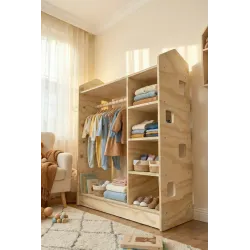 Armario Abierto Montessori de Madera para Niños