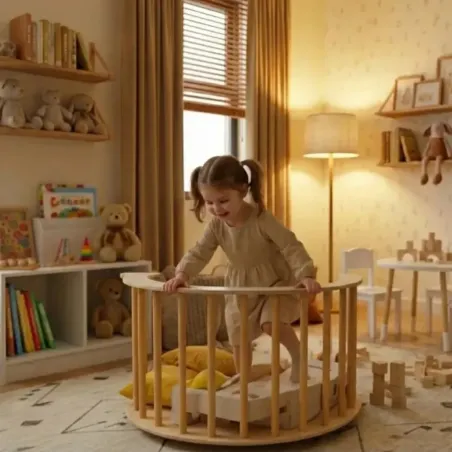 Balancín 8 en 1 Montessori de Madera | Mueble Multiusos Famevi