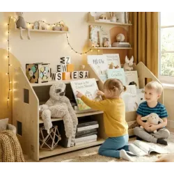 Conjunto armario Crece Conmigo+ Kit Montessori Librería + Estantería