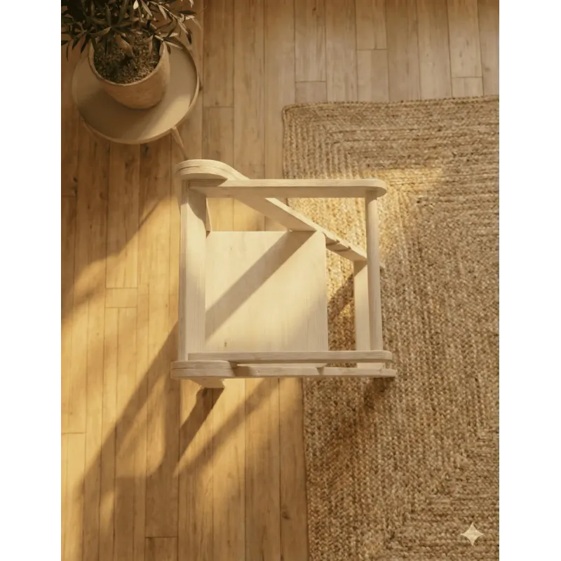 Conjunto mesa y silla montessori + torre aprendizaje 3 alturas