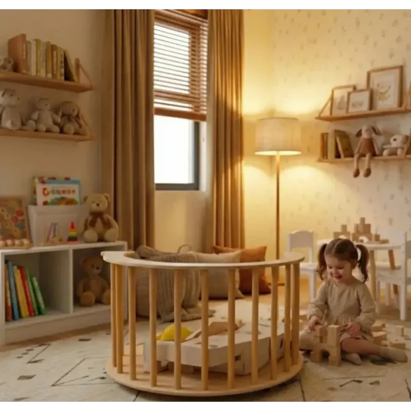 Circuito de Motricidad Montessori: Cubo, Rampa y Balancín de Madera