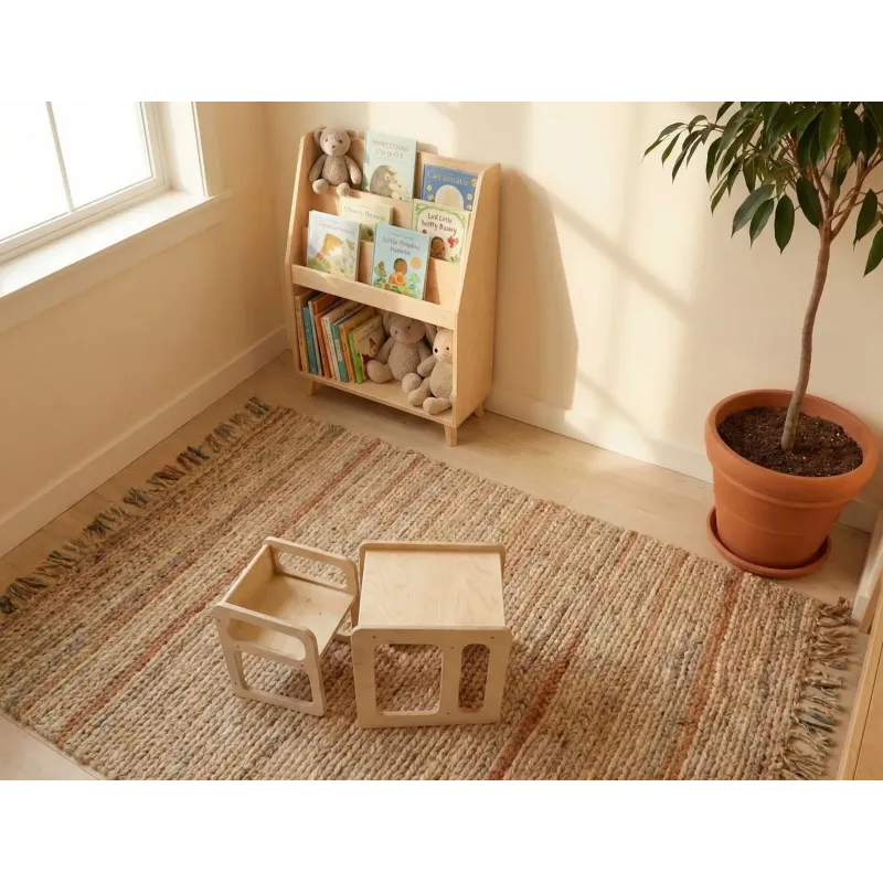 Kit mesa y silla infantil de madera Montessori
