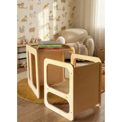 Kit mesa y silla infantil de madera Montessori