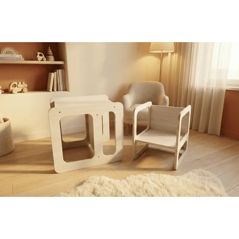 Mesa y Silla Infantil Montessori de Madera | Pack Famevi