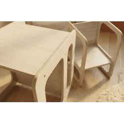 Mesa y Silla Infantil Montessori de Madera | Pack Famevi