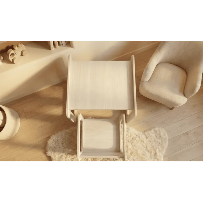 Mesa y Silla Infantil Montessori de Madera | Pack Famevi