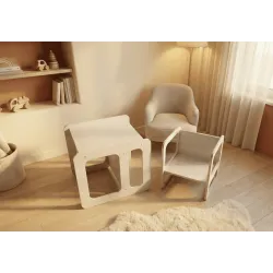 Mesa y Silla Infantil Montessori de Madera | Pack Famevi