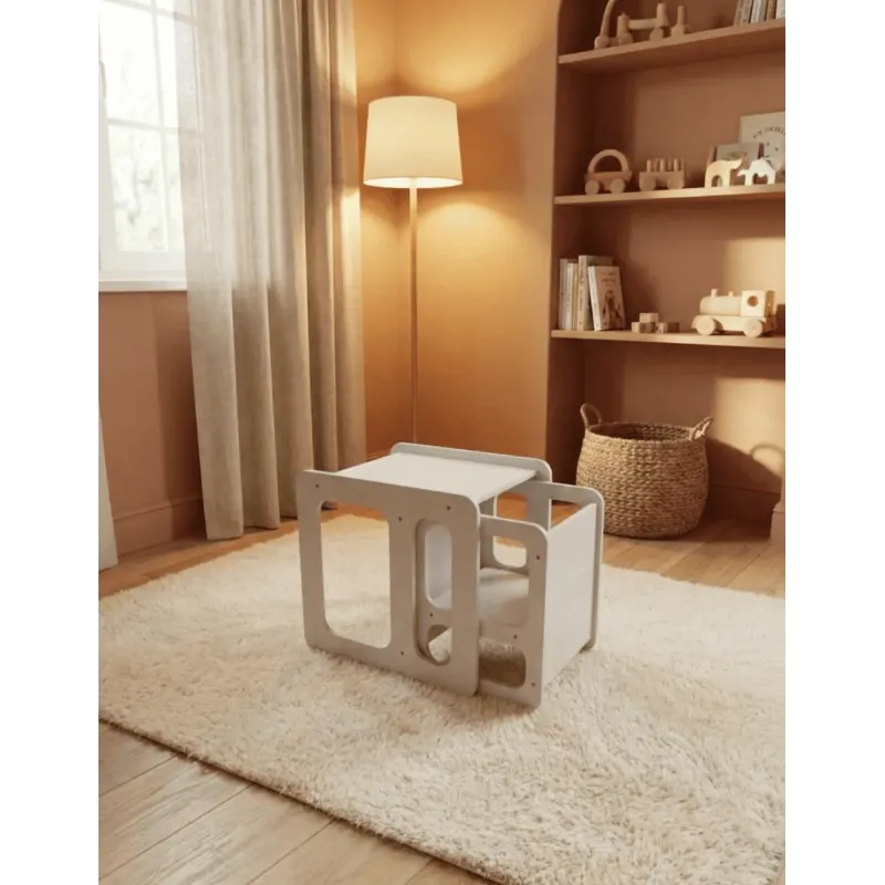 Kit mesa y silla infantil de madera Montessori