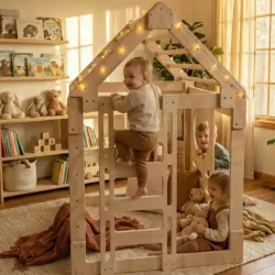 Casita de Madera niños para trepar Montessori