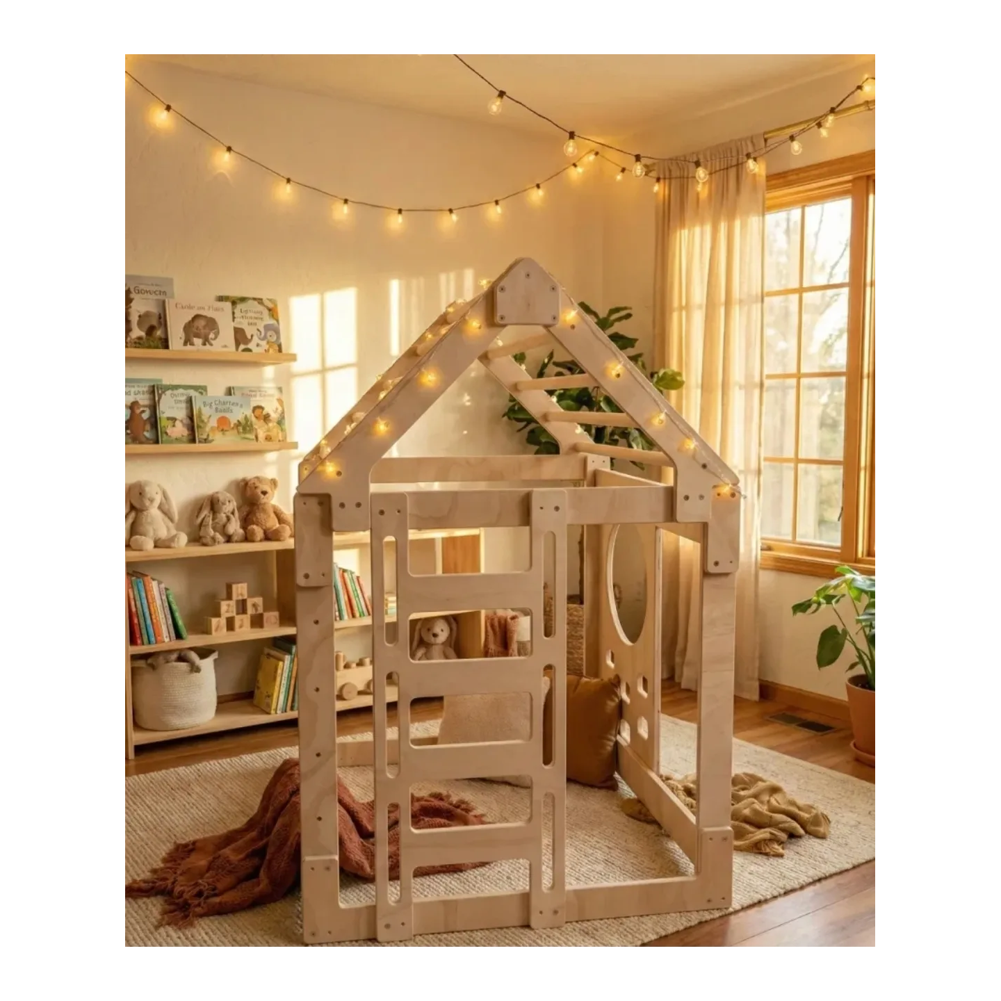 Casita de Madera niños para trepar Montessori