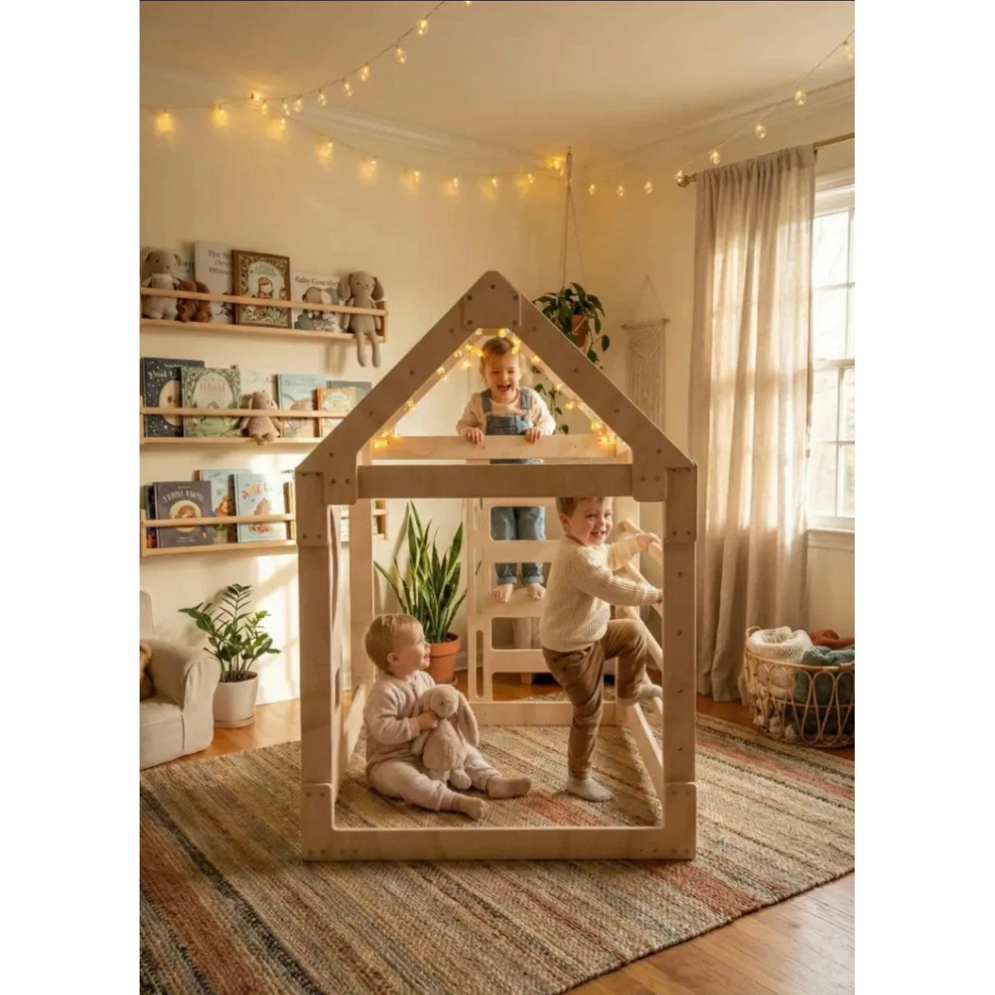 Casita de Madera niños para trepar Montessori