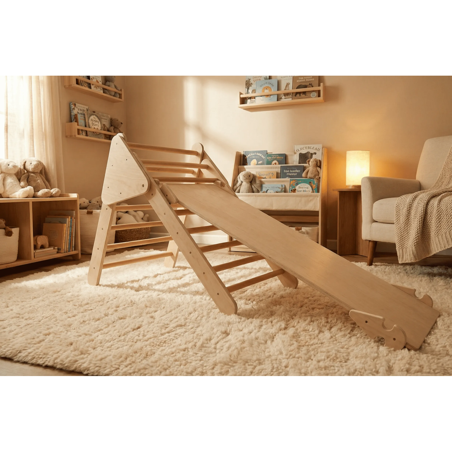 Gimnasio 3 en 1 Montessori  infantil madera