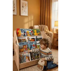 Librería montessori Frontal de Madera para Niños