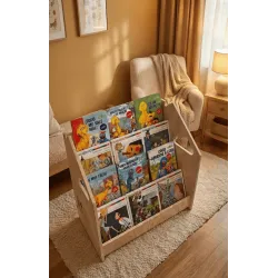 Librería montessori Frontal de Madera para Niños