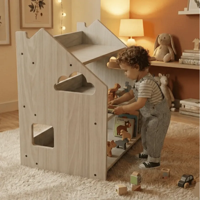 Libreria infantil Montessori de madera