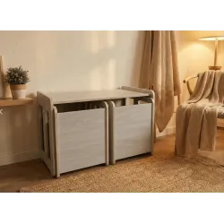 Mesa y 2 Sillas Infantiles de Madera | Pack Montessori Famevi