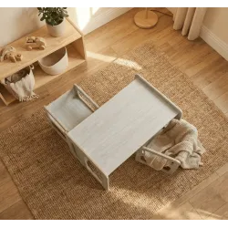 Mesa y 2 Sillas Infantiles de Madera | Pack Montessori Famevi