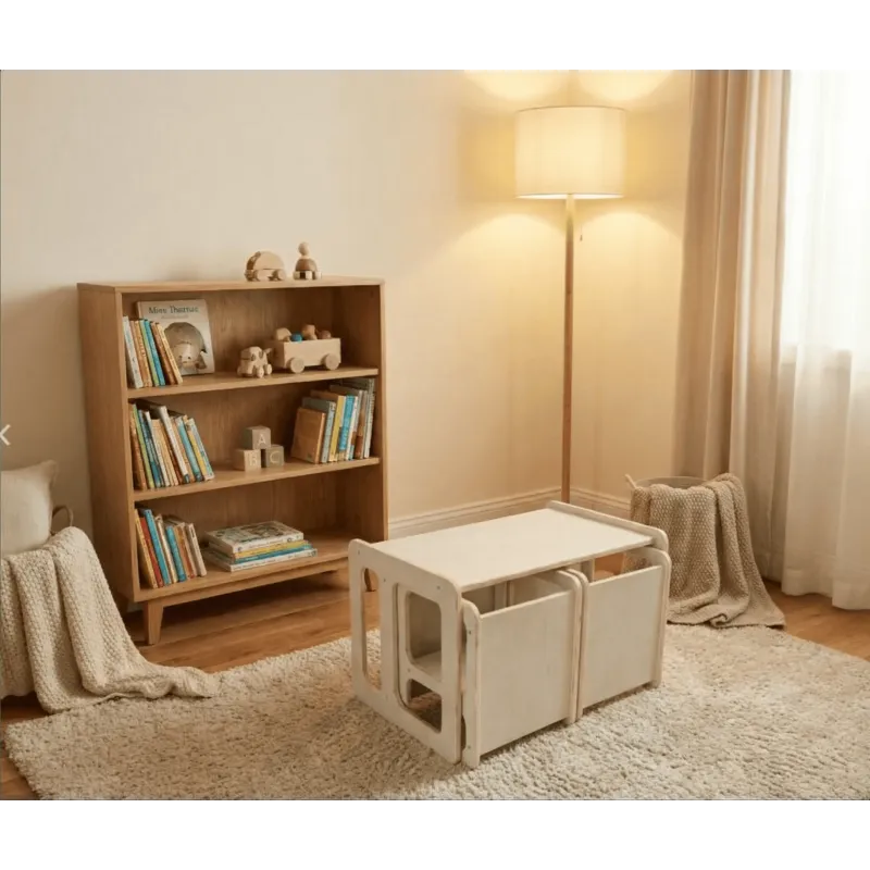 Mesa y 2 Sillas Infantiles de Madera | Pack Montessori Famevi