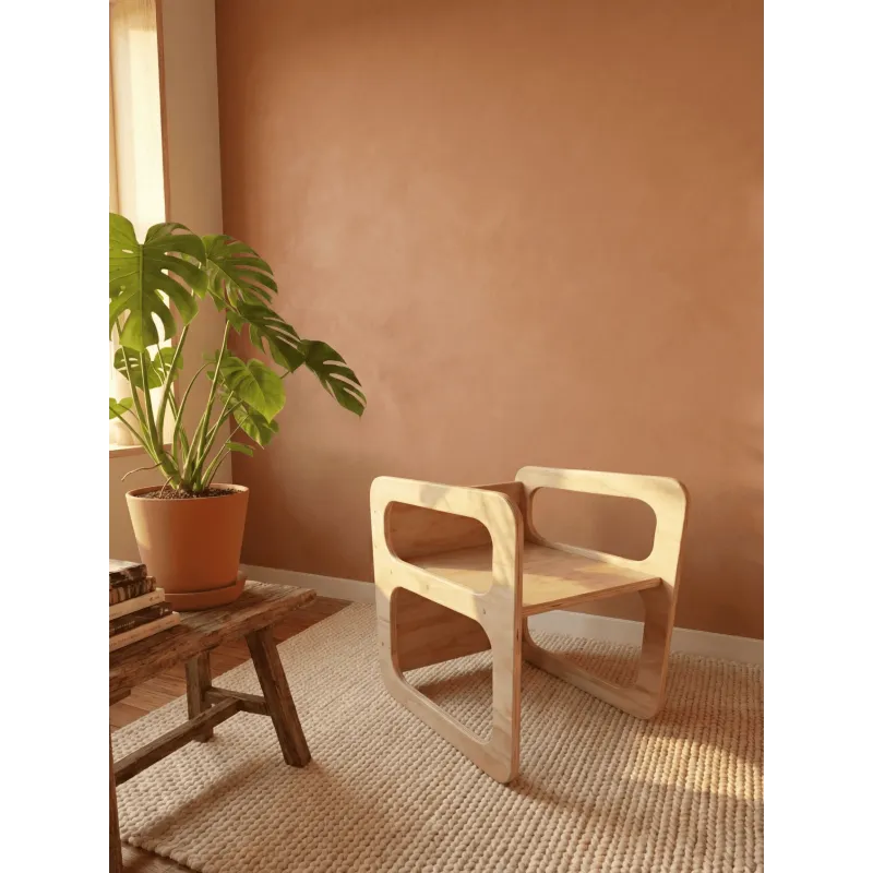 Silla infantil de madera Montessori