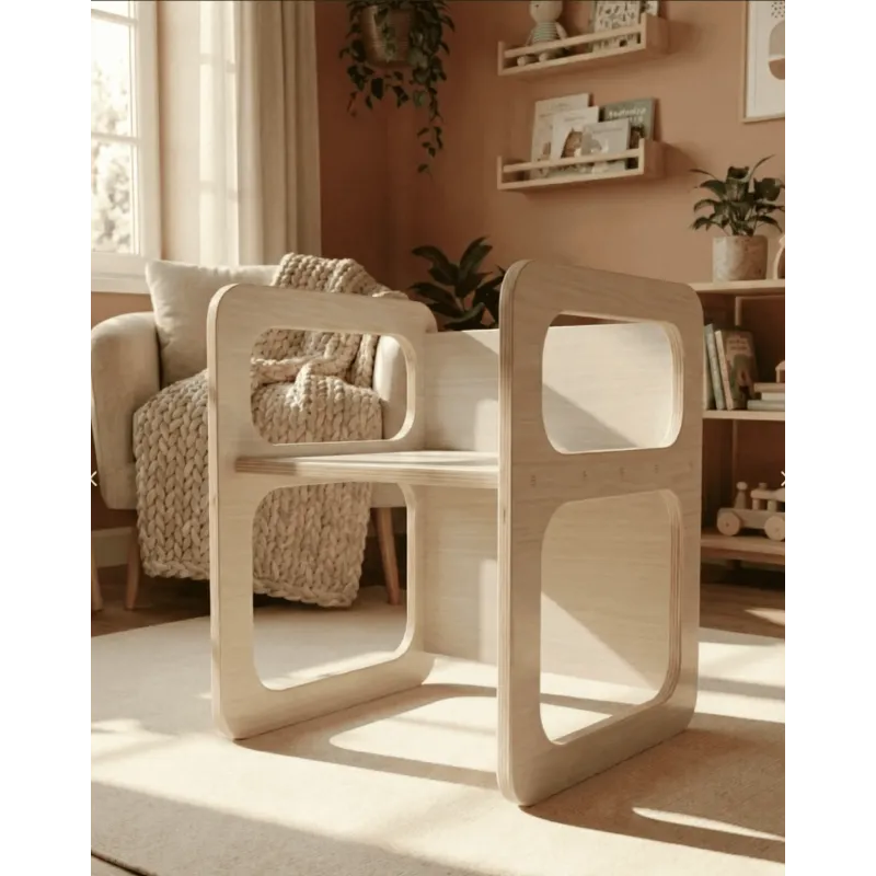 Silla infantil de madera Montessori