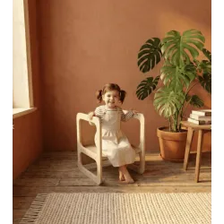 Silla infantil de madera Montessori