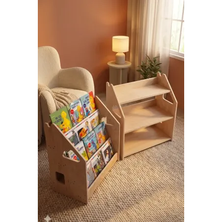 Librería y Estantería Infantil de Madera: Orden y Lectura a su Altura
