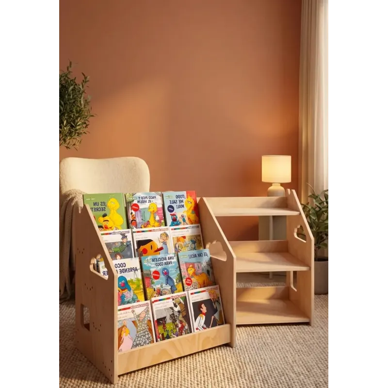 Librería y Estantería Infantil de Madera: Orden y Lectura a su Altura