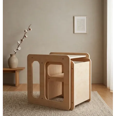 Mesa y Silla Infantil Montessori de Madera | Pack Famevi