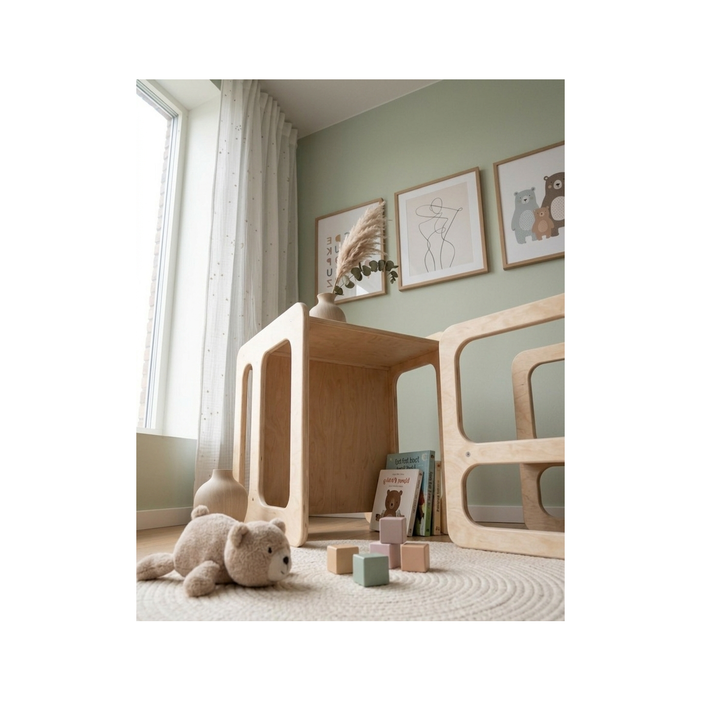 Conjunto Mesa y Silla Infantil  regulable Montessori