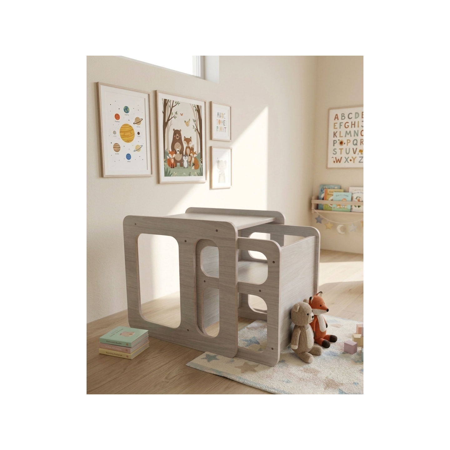 Conjunto Mesa y Silla Infantil  regulable Montessori