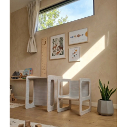 Conjunto Mesa y Silla Infantil  regulable Montessori