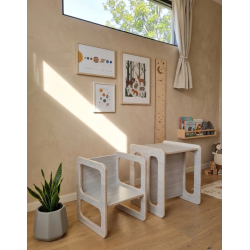 Conjunto Mesa y Silla Infantil  regulable Montessori